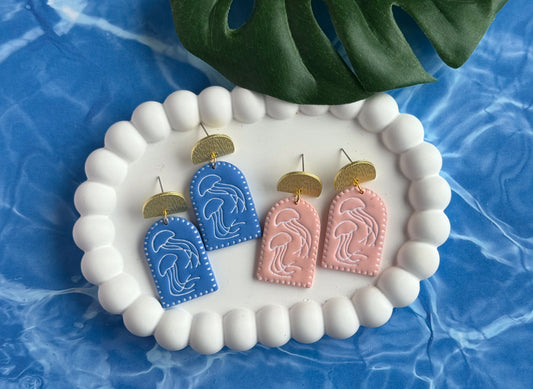 Jellyfish Imprint Dangles  - Multiple Styles Available