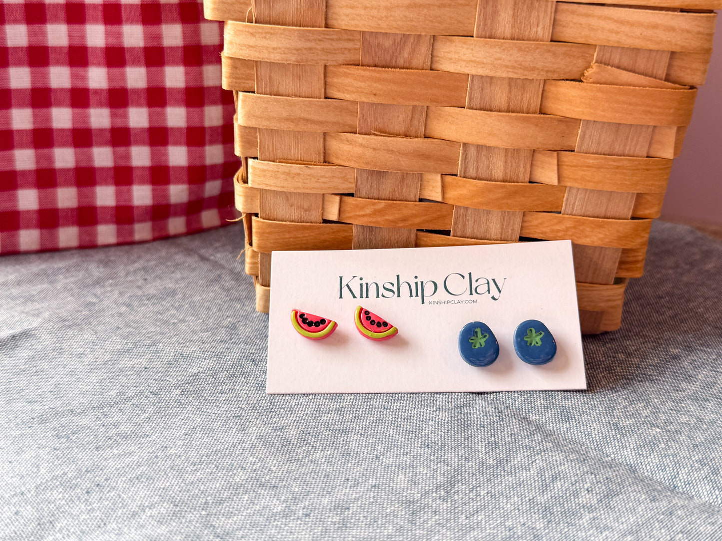 Mini Produce Studs - Single Pair (Multiple Styles Available)