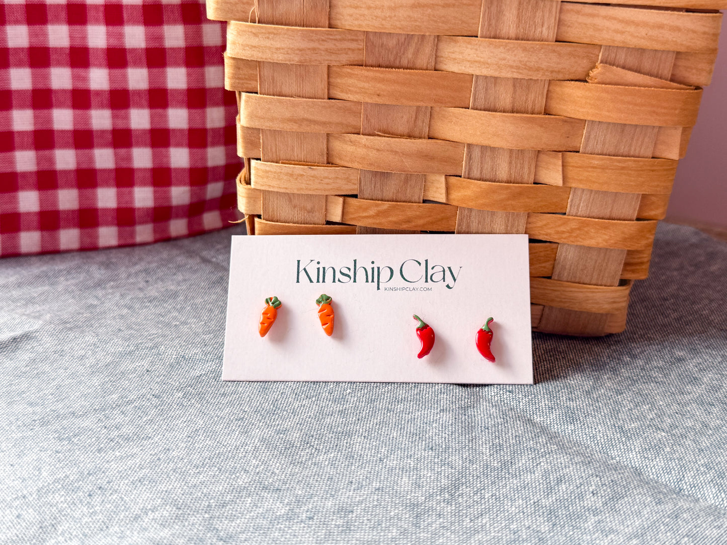 Mini Produce Studs - Single Pair (Multiple Styles Available)