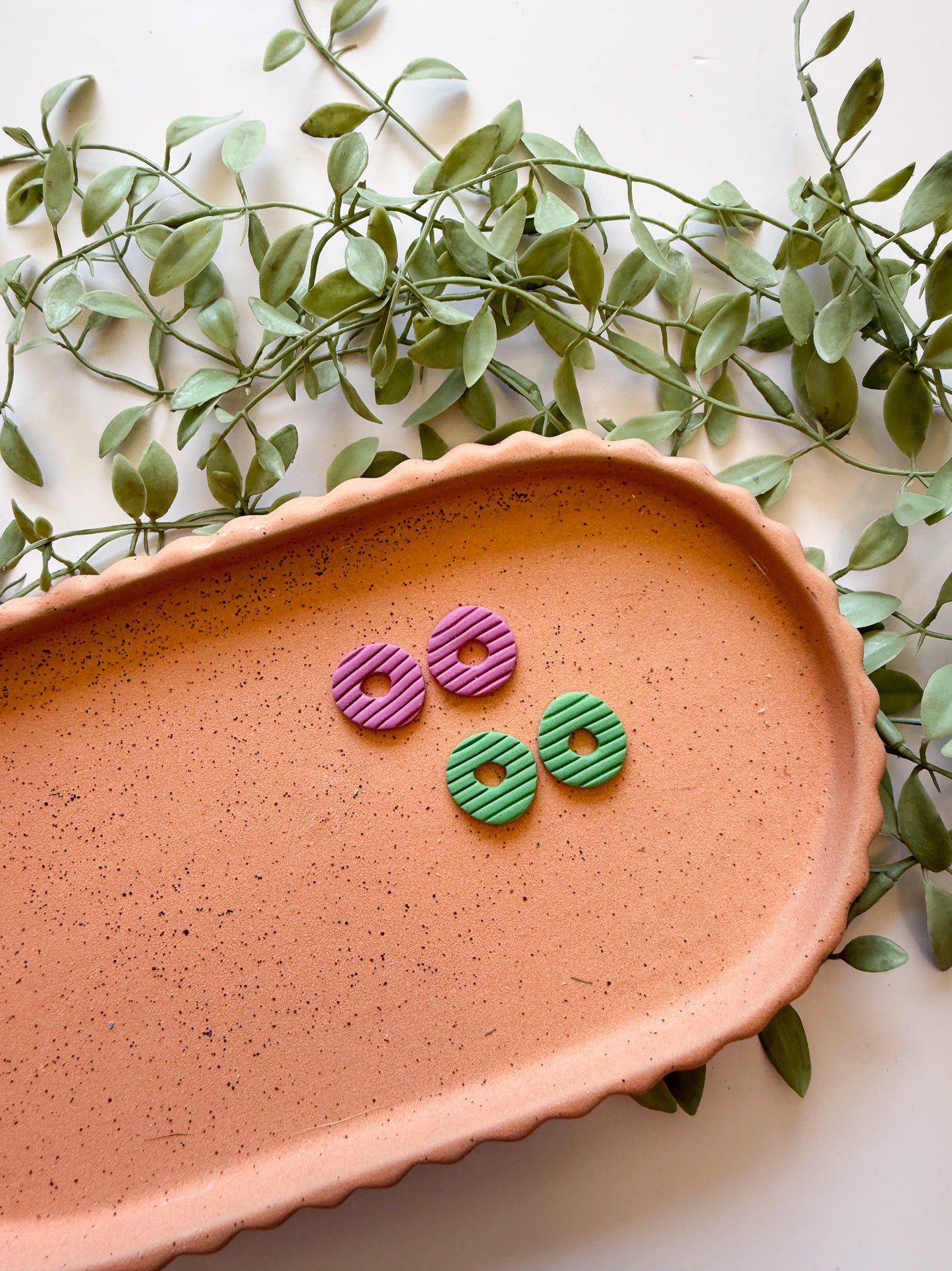 Organic Groove Studs - Multiple Colors Available