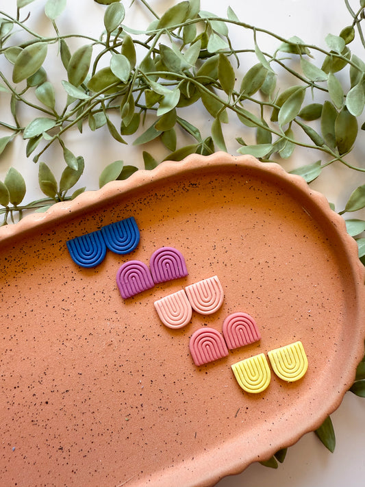 Rainbow Stacked Studs - Multiple Colors Available