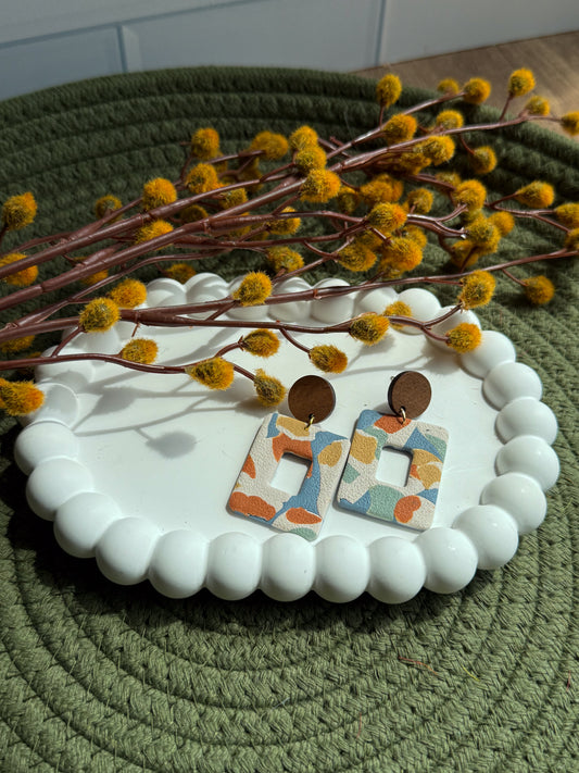 Abstract Autumn Windowed Dangle