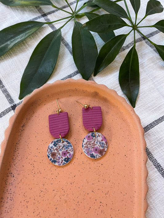 Berry and Floral Statement Drops