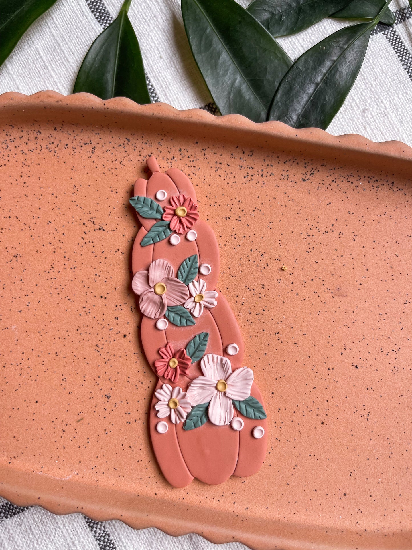 Floral Pumpkin Bookmark