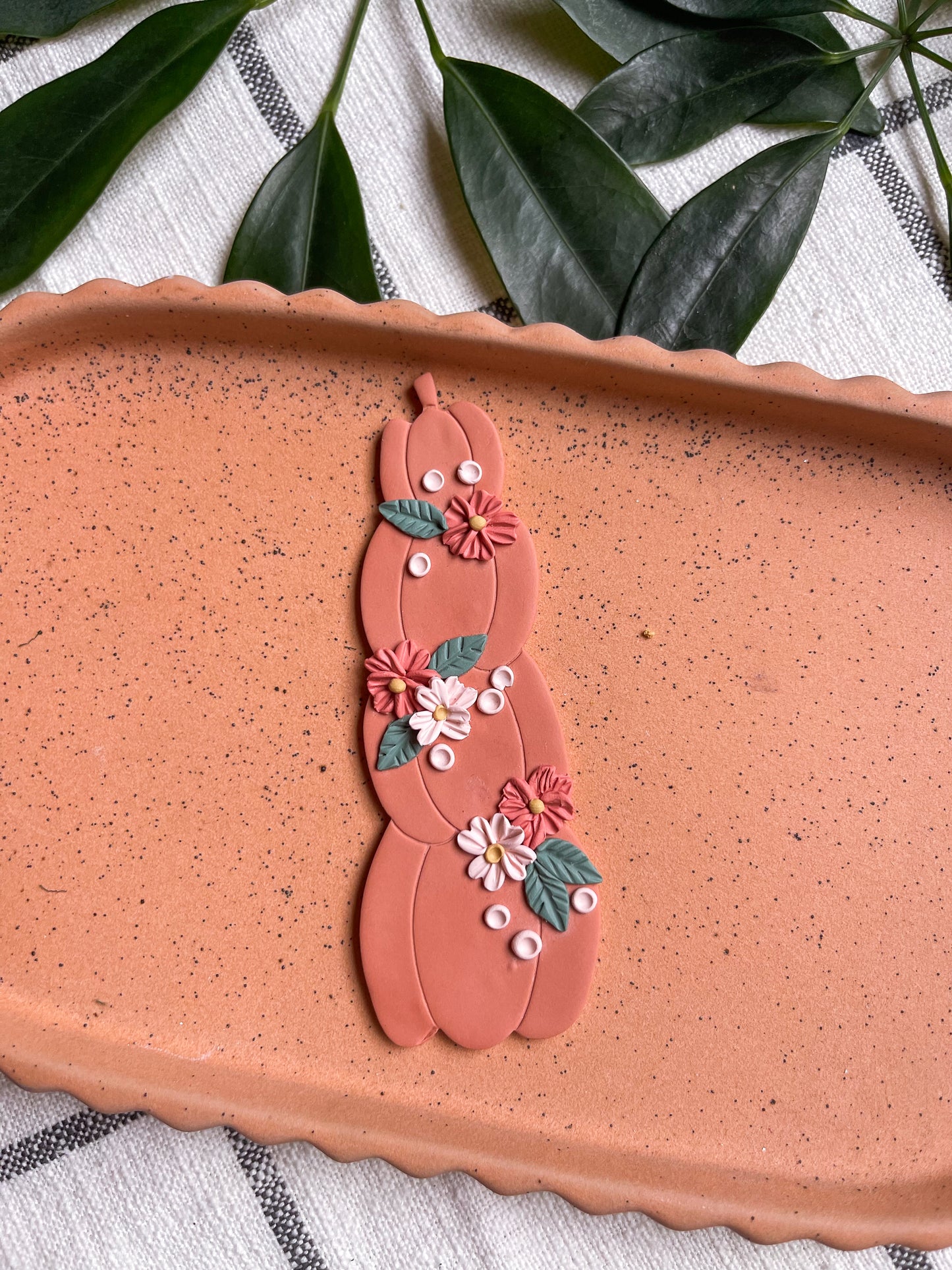 Floral Pumpkin Bookmark