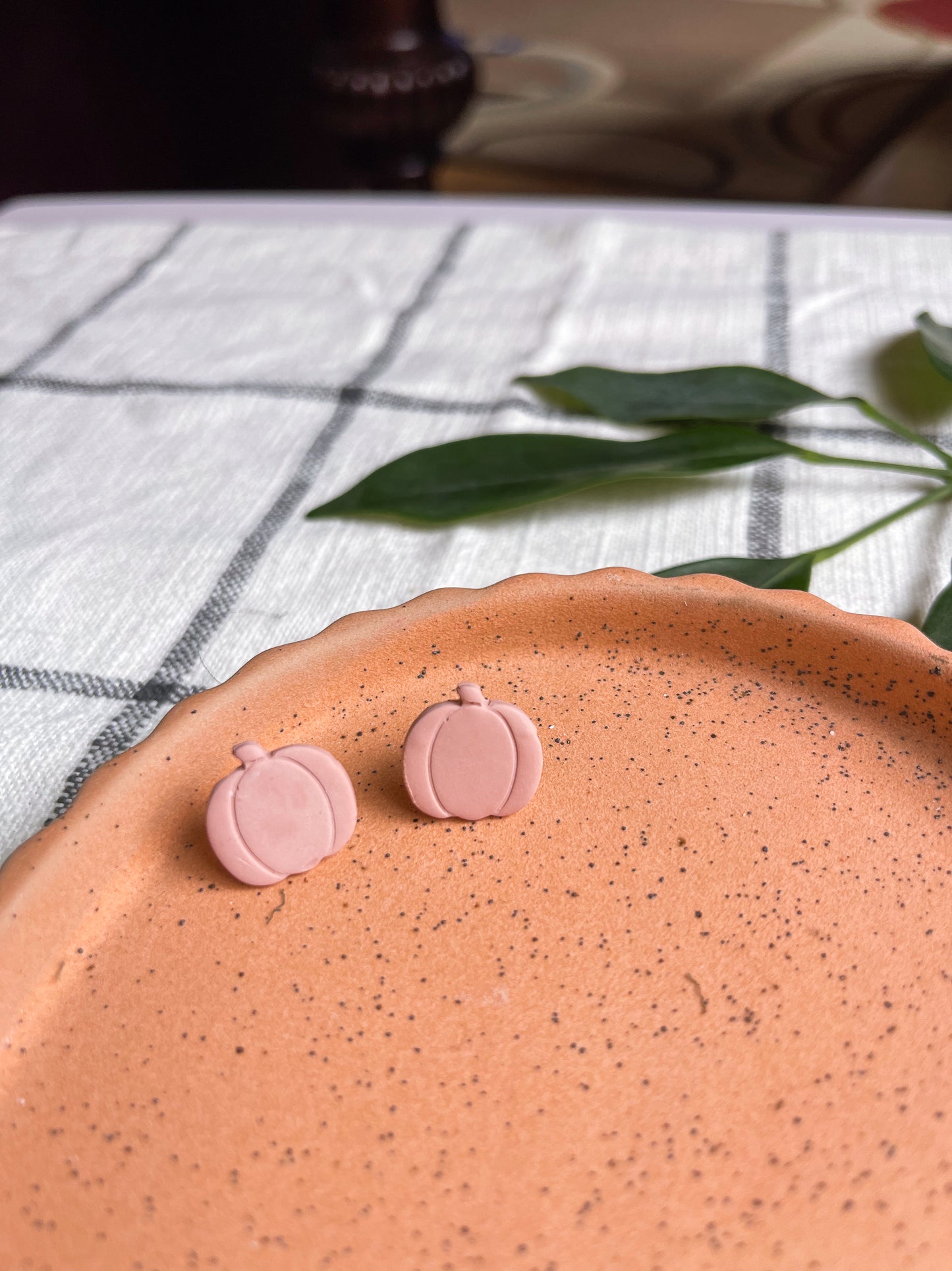 Light Pink Pumpkin Studs