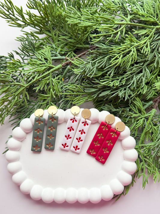 Scandinavian Floral Drop Barss