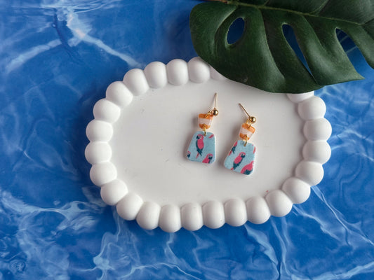 Striped Parrot Dangles