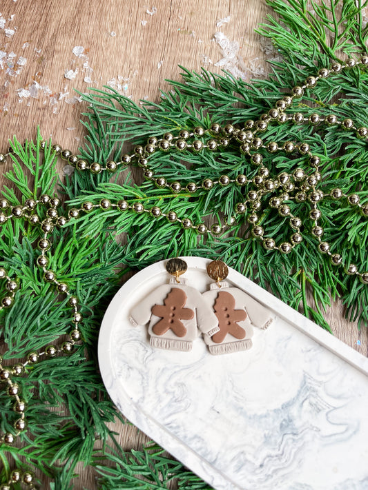 Gingerbread Sweater Dangles