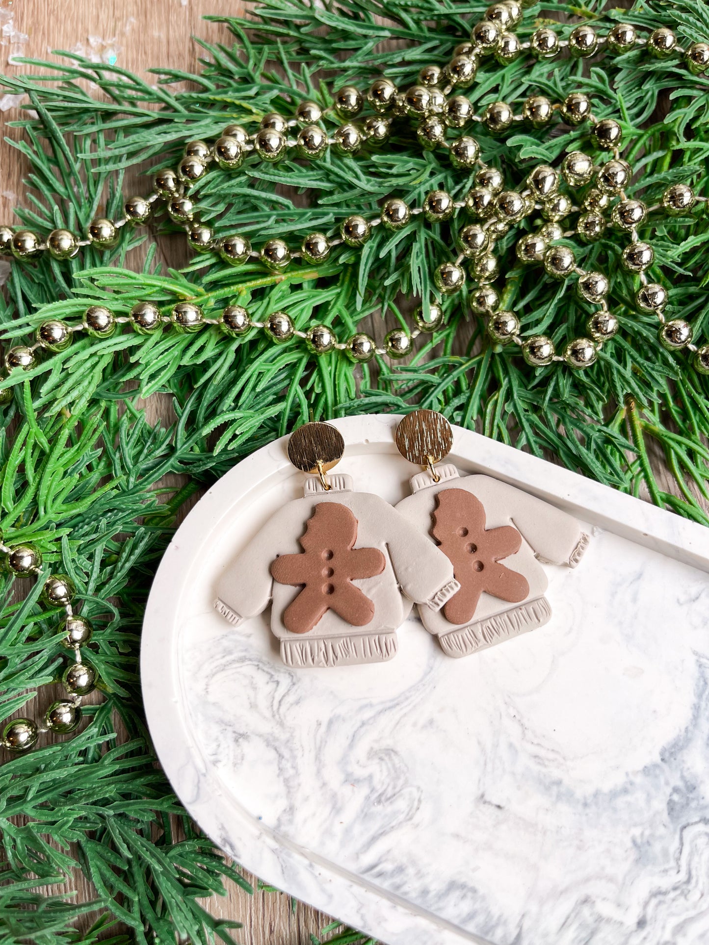 Gingerbread Sweater Dangles