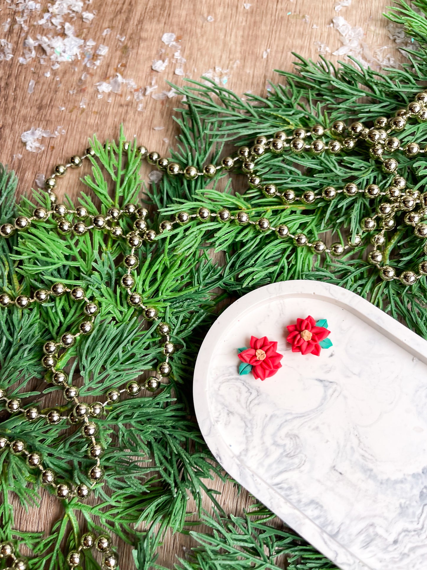 Poinsettia Studs