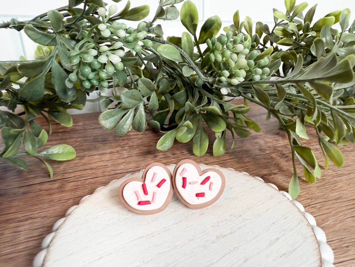 Valentine Sprinkle Cookie Studs