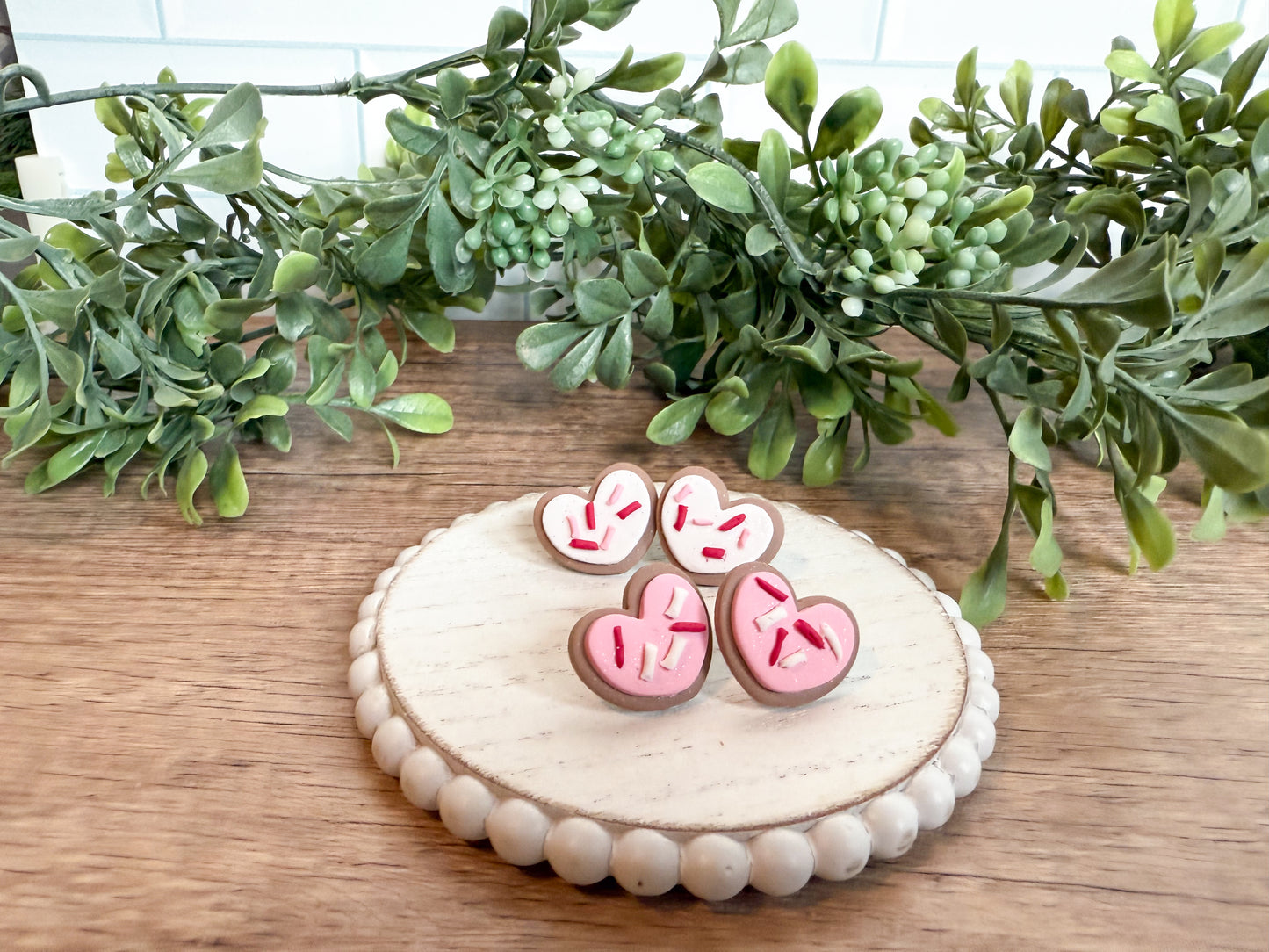 Valentine Sprinkle Cookie Studs