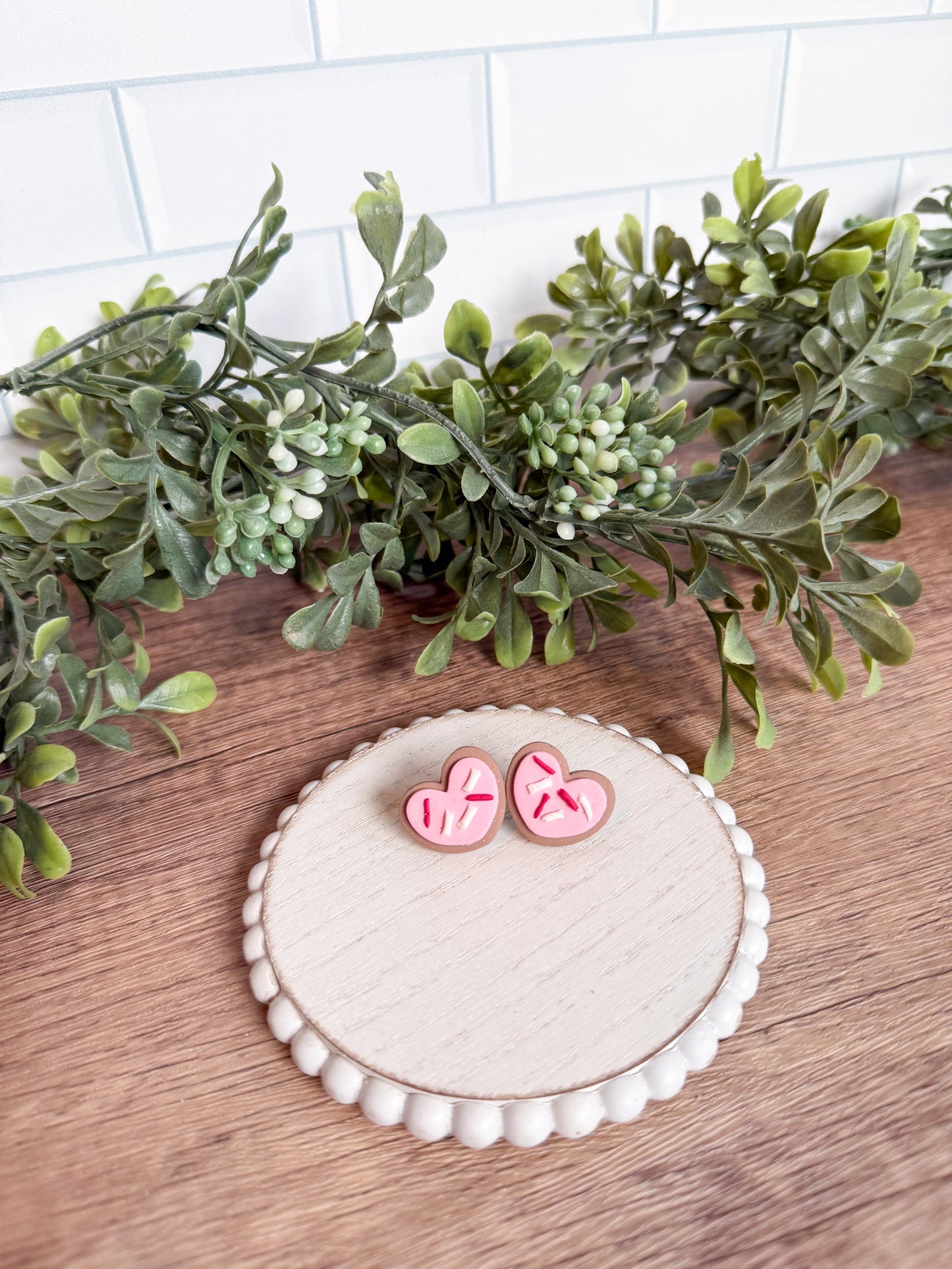 Valentine Sprinkle Cookie Studs