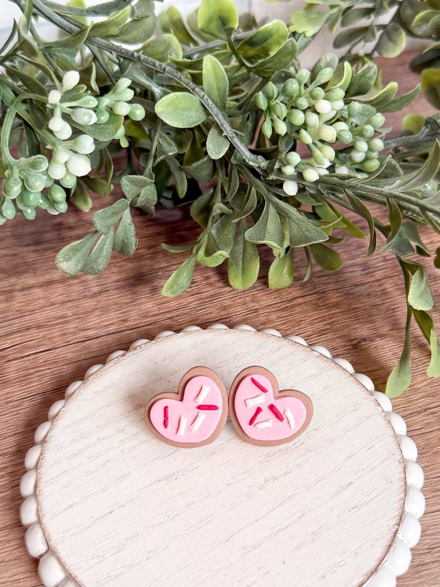 Valentine Sprinkle Cookie Studs