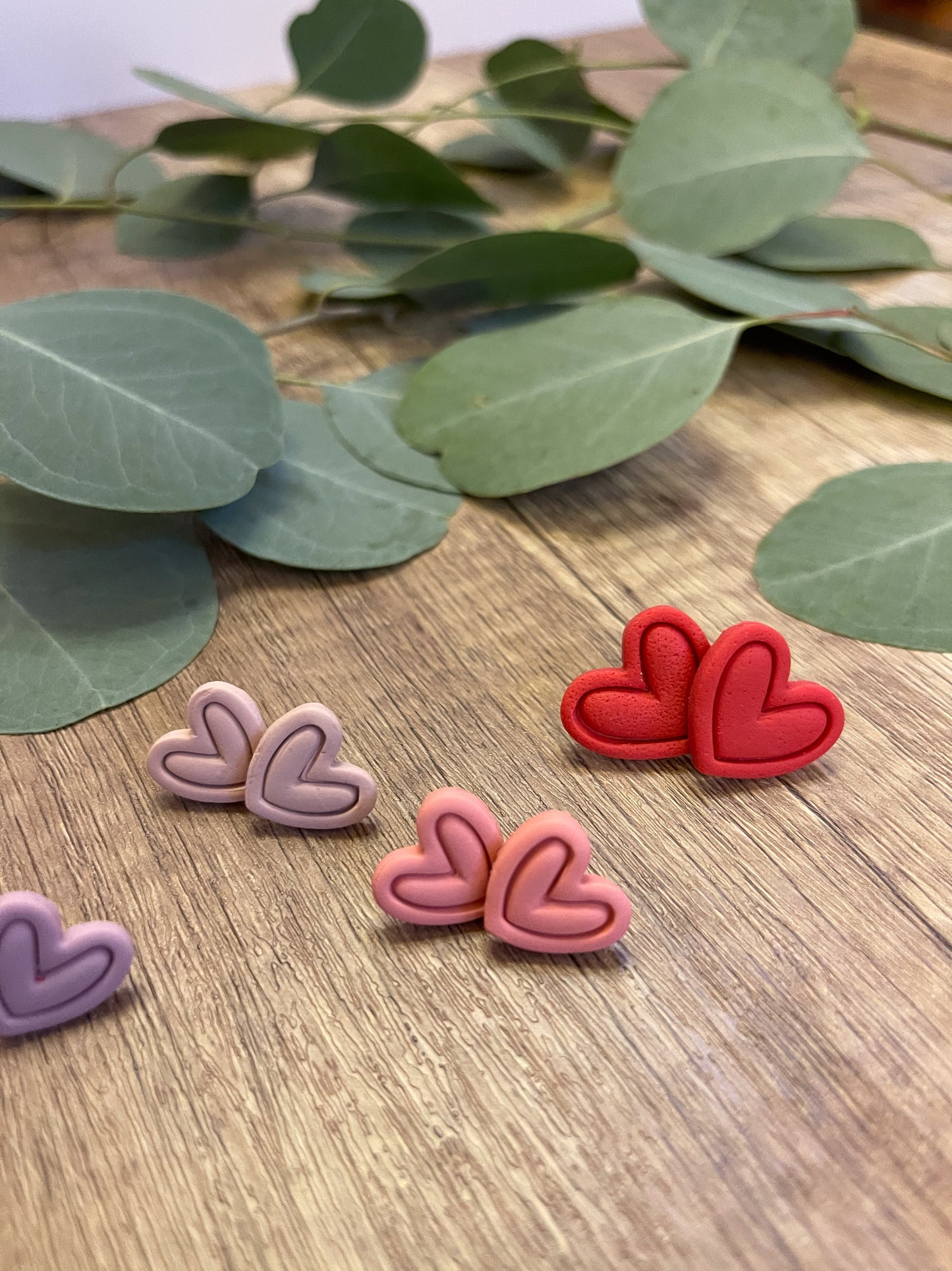 Outline Heart Studs - multiple colors/sizes