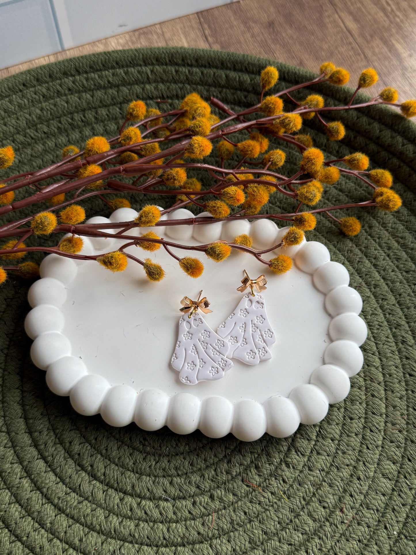 Floral Ghost Dangle - Multiple Colors Available